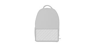 Sac à dos bicolore en polyester RPET Terrens - Impression avant en bas