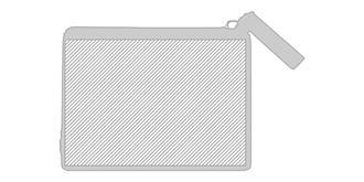 Porte-monnaie en RPET 600D Nelsor - Marquage Verso