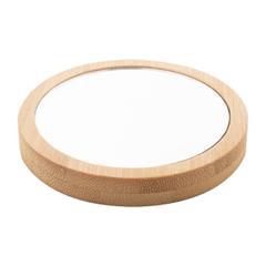 OBG PUB - Miroir de poche de forme ronde en bambou Makeloo