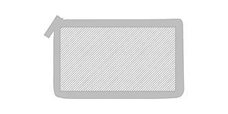 Trousse de toilette en PET recyclé zippée Akilan - Marquage Recto