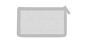 Trousse de toilette en PET recyclé zippée Akilan - Marquage Verso