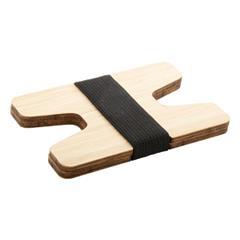 OBG.PUB - Porte-cartes en bambou avec bande élastique Woller Porte-cartes en bambou avec bande élastique Woller