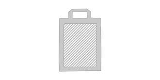 Sac shopping en papier avec poignée Toulà - Marquage Recto