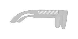 Lunettes de soleil en plastique pliable Maltey - Marquage branche droite