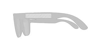 Lunettes de soleil en plastique pliable Maltey - Marquage branche gauche