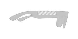 Lunettes de soleil pliable en plastique Scalos - Marquage branche droite
