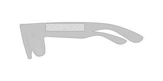 Lunettes de soleil pliable en plastique Scalos - Marquage branche gauche