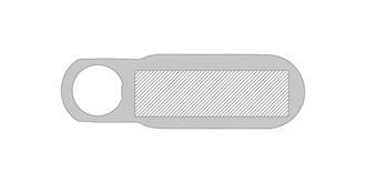 Obturateur de caméra pratique en plastique Holu - Impression Droite