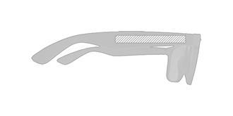 Lunettes de soleil bicolore en plastique Gredin - Marquage branche droite