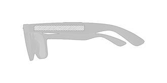 Lunettes de soleil bicolore en plastique Gredin - Marquage branche gauche