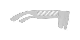 Lunettes de soleil en plastique original Nivas - Marquage branche droite