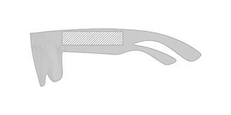 Lunettes de soleil en plastique original Nivas - Marquage branche gauche