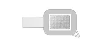 Clé USB en plastique Stamping - Marquage Verso