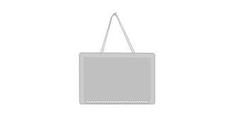 Tableau mémo utilisable recto et verso Byars - Impression avant en bas