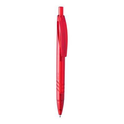 OBG.PUB - Stylo bille en plastique RPET transparent Andiro Rouge Stylo bille en plastique RPET transparent Andiro Rouge