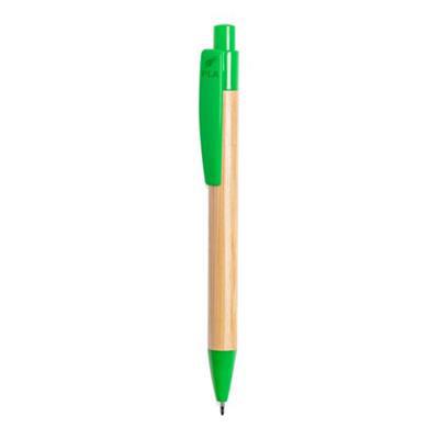 OBG.PUB - Stylo bille en bambou et attributs en PLA Helon Vert Stylo bille en bambou et attributs en PLA Helon Vert