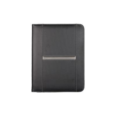 Conférencier en cuir A4 avec bloc-notes Burak Noir