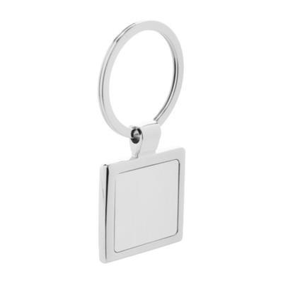 Porte-clés carré en métal solide publicitaire Diace