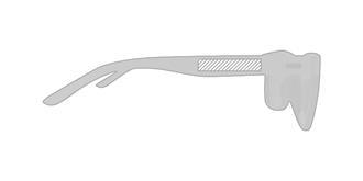 Lunettes de soleil en plastique de couleur Colobar - Marquage branche droite