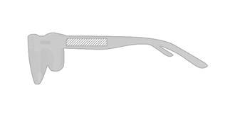 Lunettes de soleil en plastique de couleur Colobar - Marquage branche gauche