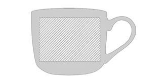 Tasse en porcelaine de grande qualité Athena - Impression Droite