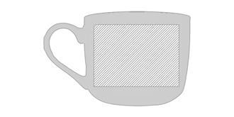 Tasse en porcelaine de grande qualité Athena - Impression Gauche