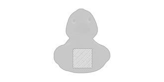 Canard pour bain en plastique PVC Kolda - Marquage Recto