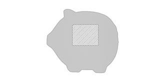 Balle antistress en mousse forme de cochon Oinko - Impression Droite