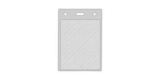 Porte-badge rectangulaire en plastique Bizzorp - Marquage Verso