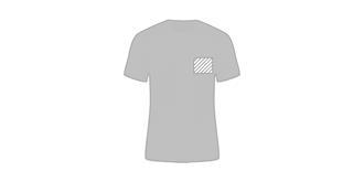 T-shirt sport en 100% polyester RPET Phosti - Marquage poitrine gauche