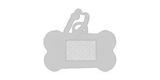 Distributeur sachets pour déchets canins Ruccino - Marquage Verso