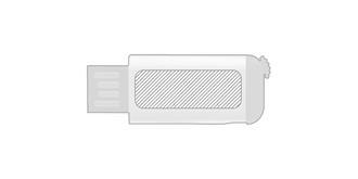 Clé USB en métal Oelok - Marquage Verso