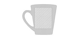 Mug de 350ml bicolore en céramique Saltus - Impression Gauche