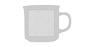 Mug vintage de 300ml en céramique Sarus - Impression Droite