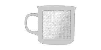 Mug vintage de 300ml en céramique Sarus - Impression Gauche