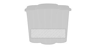 Mug bicolore en céramique avec couvercle Mesty - Marquage autour