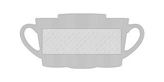 Mug de 350ml en céramique robuste Margo - Marquage autour