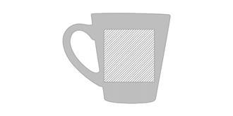 Mug de 350ml en céramique robuste Margo - Impression Gauche