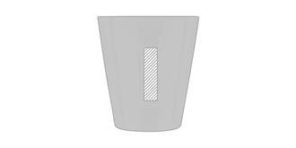 Mug de 350ml en céramique robuste Margo - Impression sur poignée