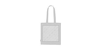 Tote bag en coton biologique réutilisable Missam - Marquage Recto