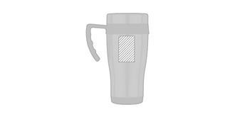 Mug thermos de 450ml en acier inoxydable Carson - Impression Gauche