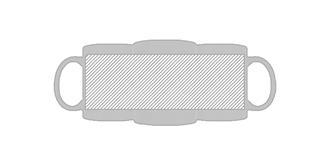 Mug bicolore de 350ml en céramique résistant Losua - Marquage autour