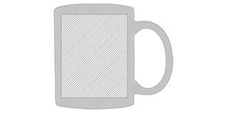 Mug bicolore de 350ml en céramique résistant Losua - Impression Droite