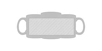 Mug bicolore de 350 ml en céramique résistant Bify - Marquage autour