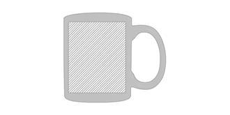Mug bicolore de 350 ml en céramique résistant Bify - Impression Droite