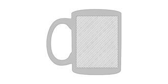 Mug bicolore de 350 ml en céramique résistant Bify - Impression Gauche