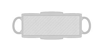 Tasse à café bicolore en céramique de 350 ml Harne - Marquage autour