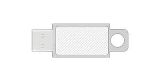 Clé USB en métal Verstec - Marquage Recto