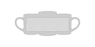 Mug blanc classique en céramique 200 ml Dolter - Marquage autour