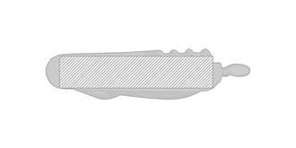 Couteau multifonctions en acier inoxydable Baikale - Impression Gauche